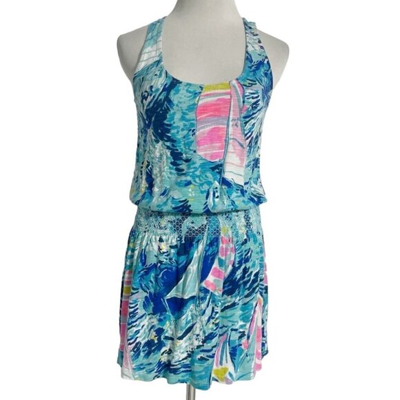Lilly Pulitzer XXS Romper Sleeveless Sailboat One Piece - Picture 1 of 7